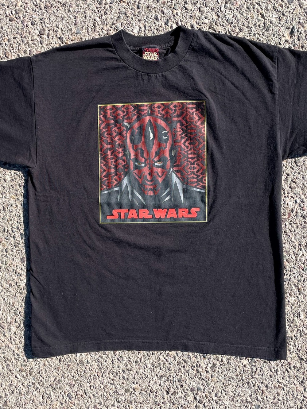 Vtg 1999 Star Wars Darth Maul Shirt XL Episode 1 Raised Textured Graphic